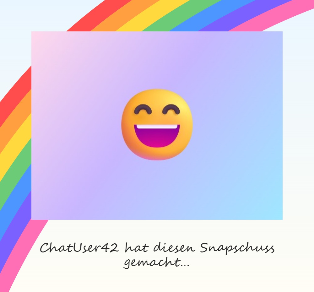 Polaroid-Rahmen mit Regenbogen